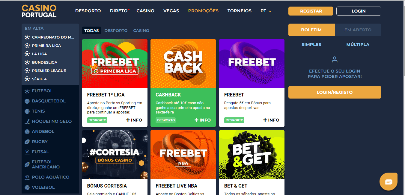 Bónus e Promoções Casino Portugal