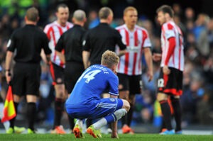 Terminada a partida ante do Sunderland os atletas do Chelsea percepcionaram de imediato a fuga do título inglês.