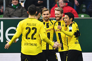 Ainda que com algumas dificuldades, o Dortmund conseguiu triunfar.