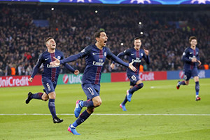 Festa parisiense com Di María em destaque.