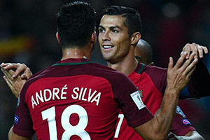 Pareceria de André Silva e de Cristiano Ronaldo a dar frutos.