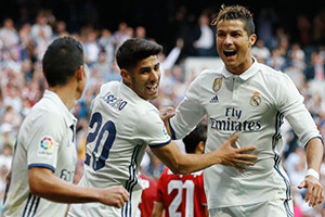 Cristiano Ronaldo bisa contra Sevilla.