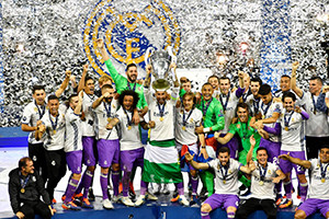 O 12º troféu do Real Madrid na Liga dos Campeões, e o 3º nos últimos 4 anos.