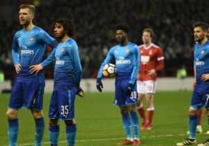 A última vez que o Arsenal foi eliminado tão cedo da taça Wenger ainda não era treinador dos Gunners.