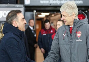 O treinador português conseguiu arrancar o Swansea ao fundo da tabela com uma vitória sobre os Gunners.