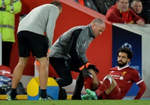 Salah teve que ser substituído no segundo tempo, com um problema muscular, mas aparentemente não será sério.