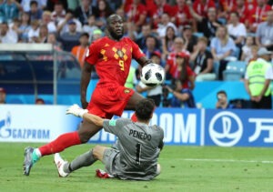 Romelu Lukaku bisou numa altura em que o Panamá estourava fisicamente.