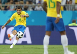 O golo de bele efeito de Coutinho prometia muito mais para o jogo do Brasil, mas não aconteceu.